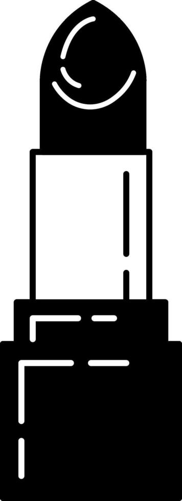 black and white illustration a lipstick vector