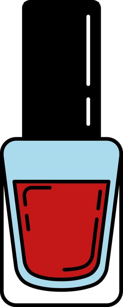 illustration of a red nail polish vector