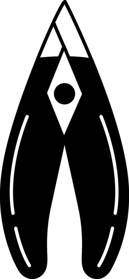 black and white illustration a nail clippers vector