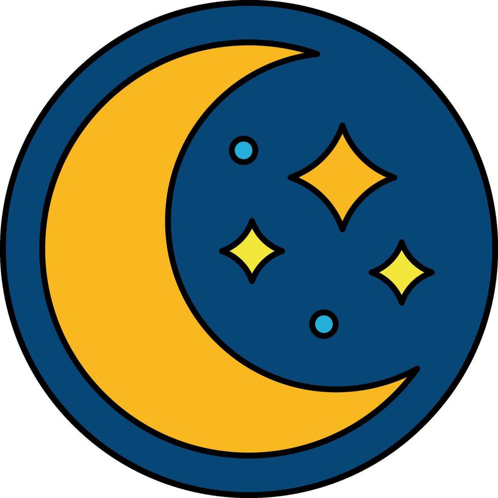 The moon with stars beside it vector