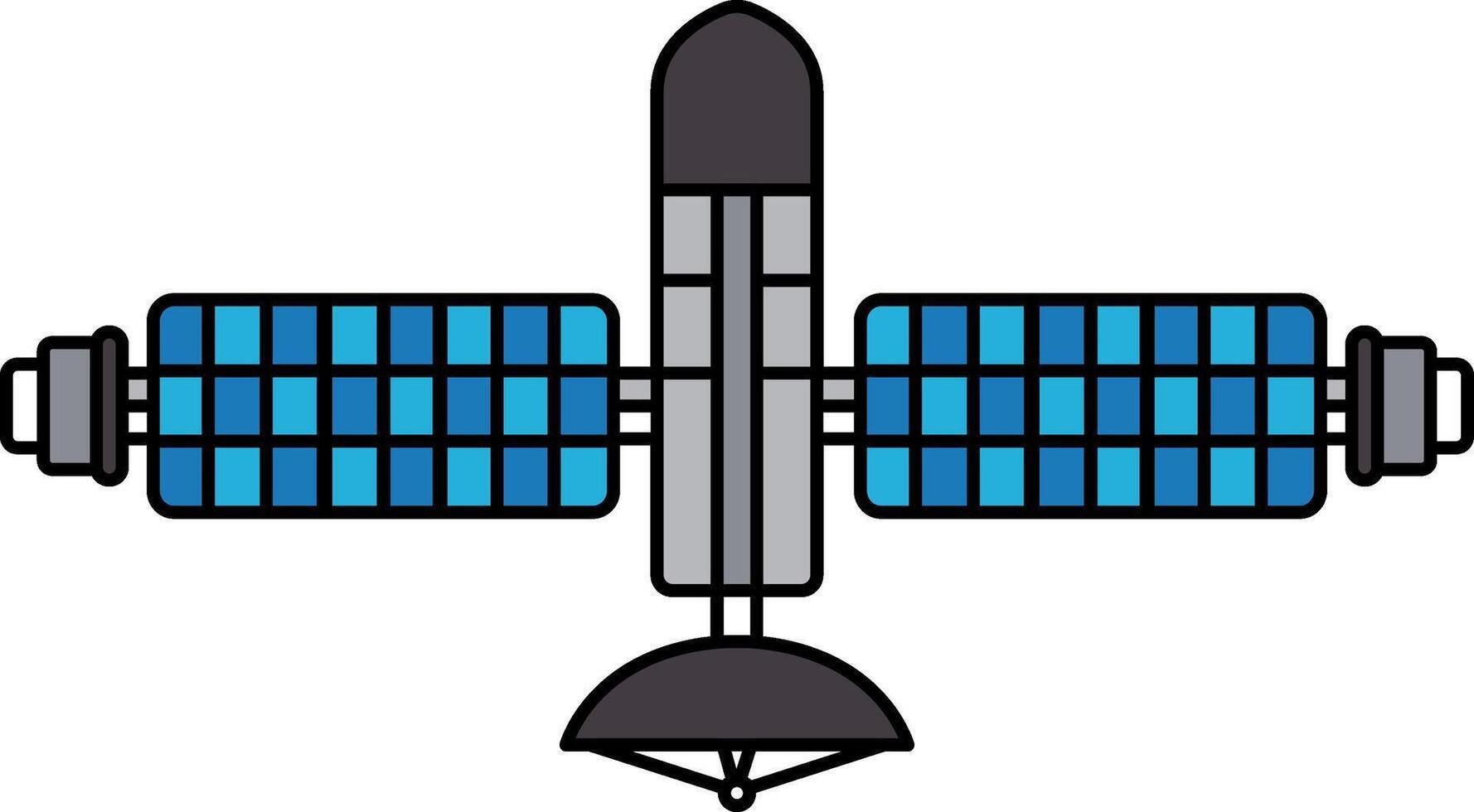 isolate illustration of a satellite vector