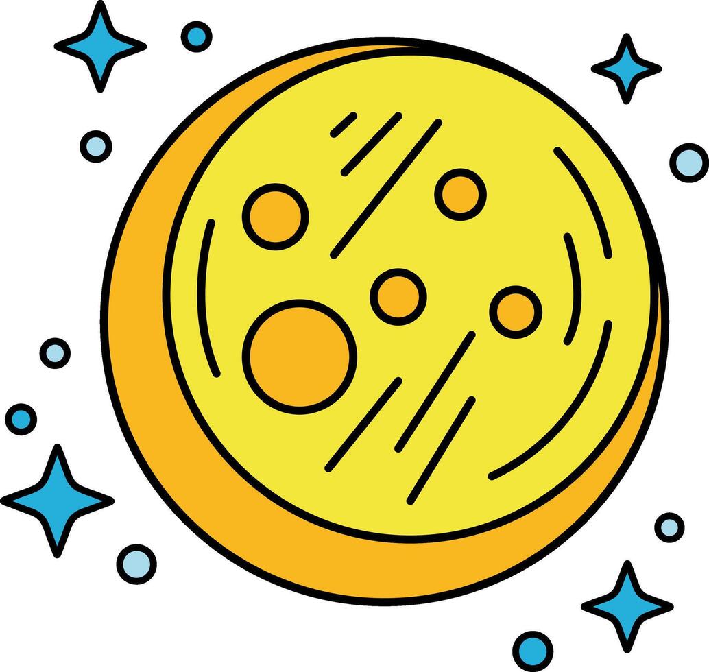 isolate illustration of a moon vector