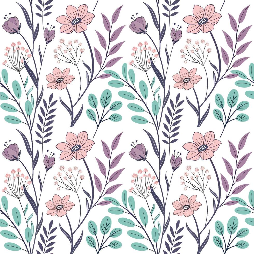 Seamless Floral Pattern Background for Textiles and Floral Wrapping Paper Design vector