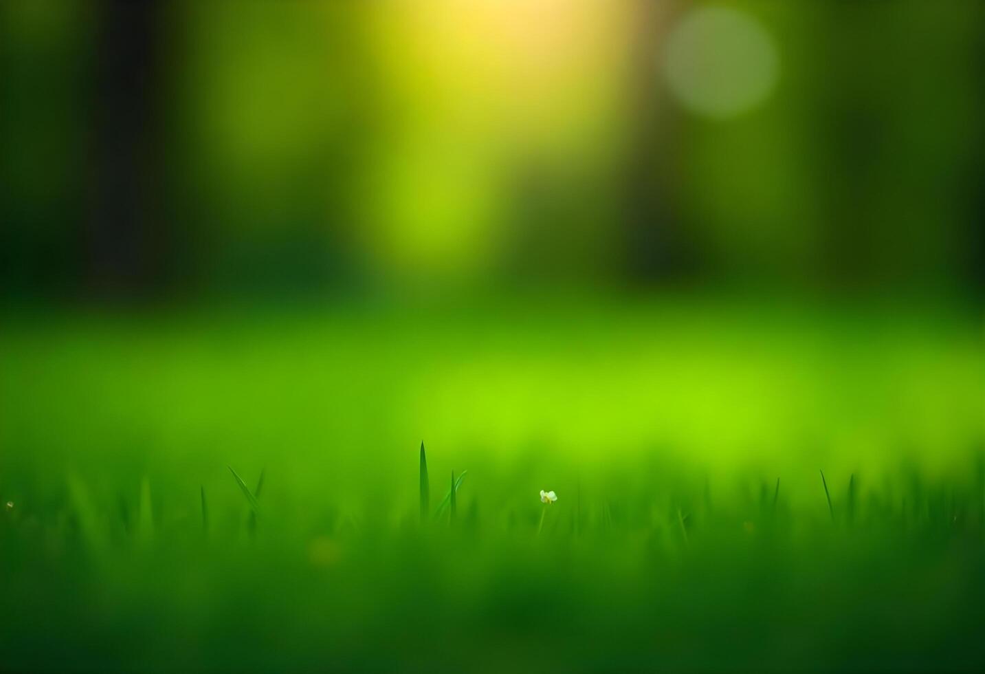 Green grass and trees in the background photo