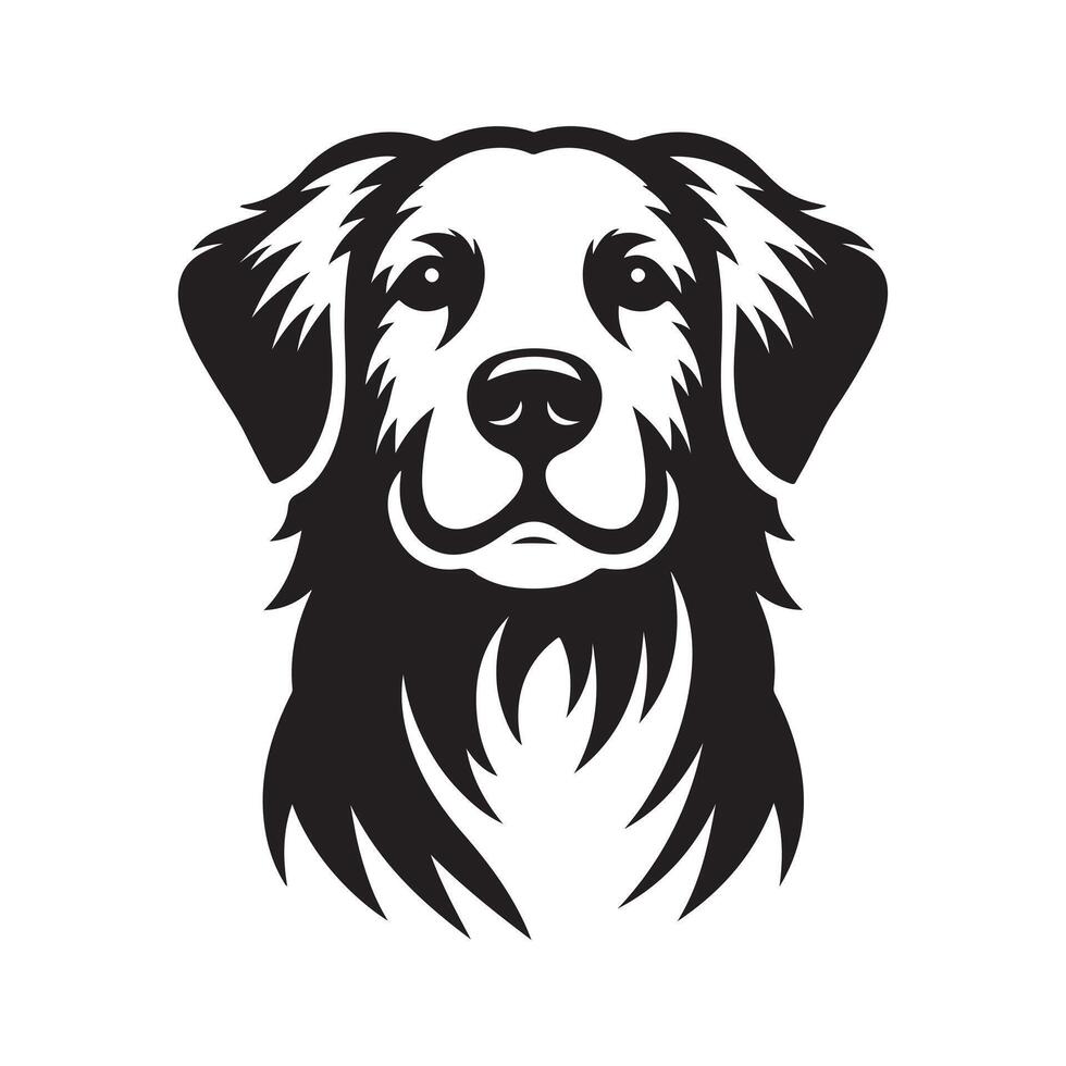 Modern Canine Silhouette Drawing Friendly Pet Character Emblem Ideal vector
