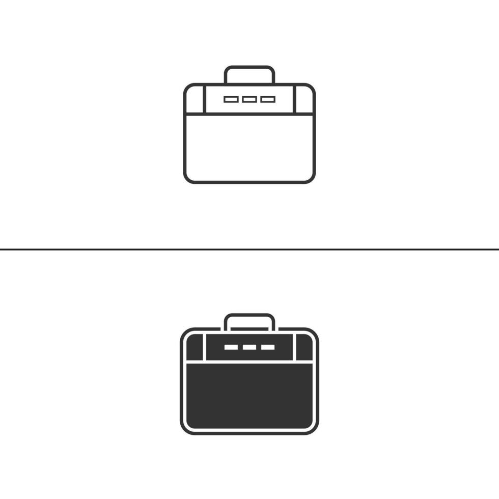 Set of Minimalist Briefcase Icons vector