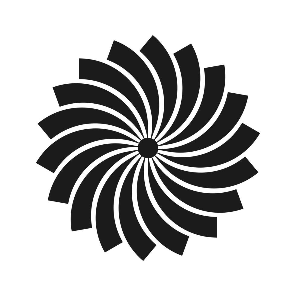 Minimalist Spiral and Swirl Symbol vector
