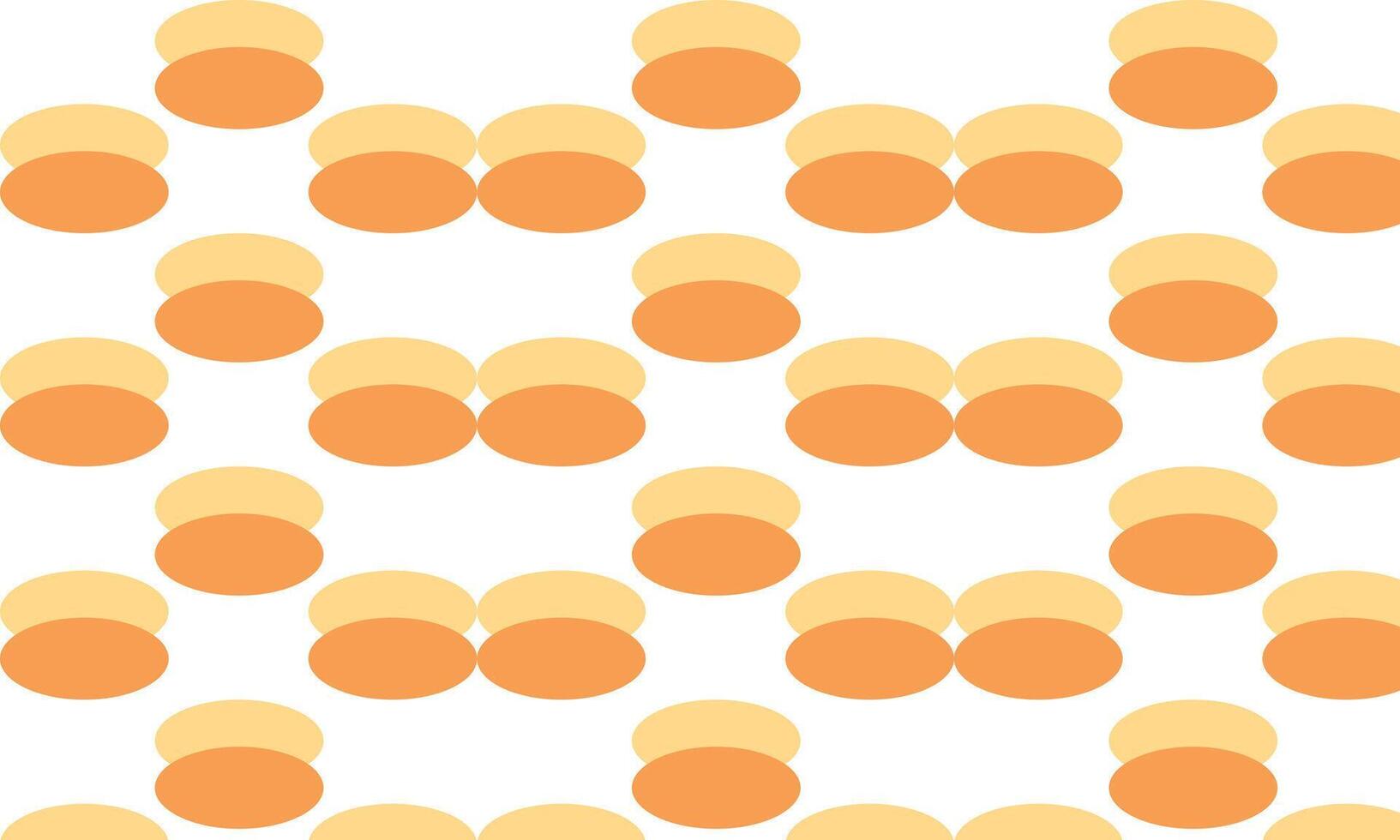 Seamless Abstract Orange Oval Pattern Design Minimalist Background vector