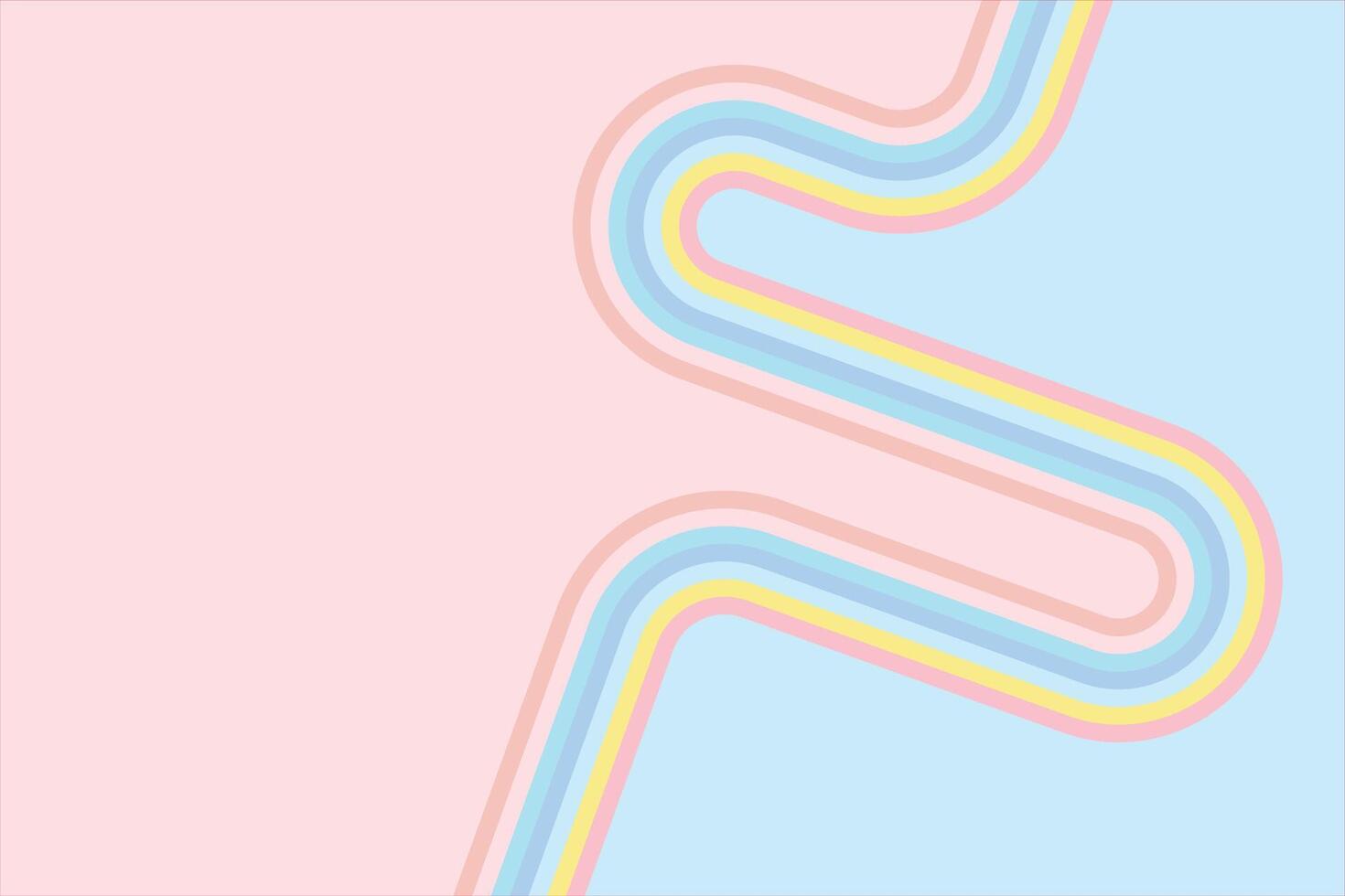 Abstract blue and pink, geometric semicircle with striped line on a moving pattern background. vector