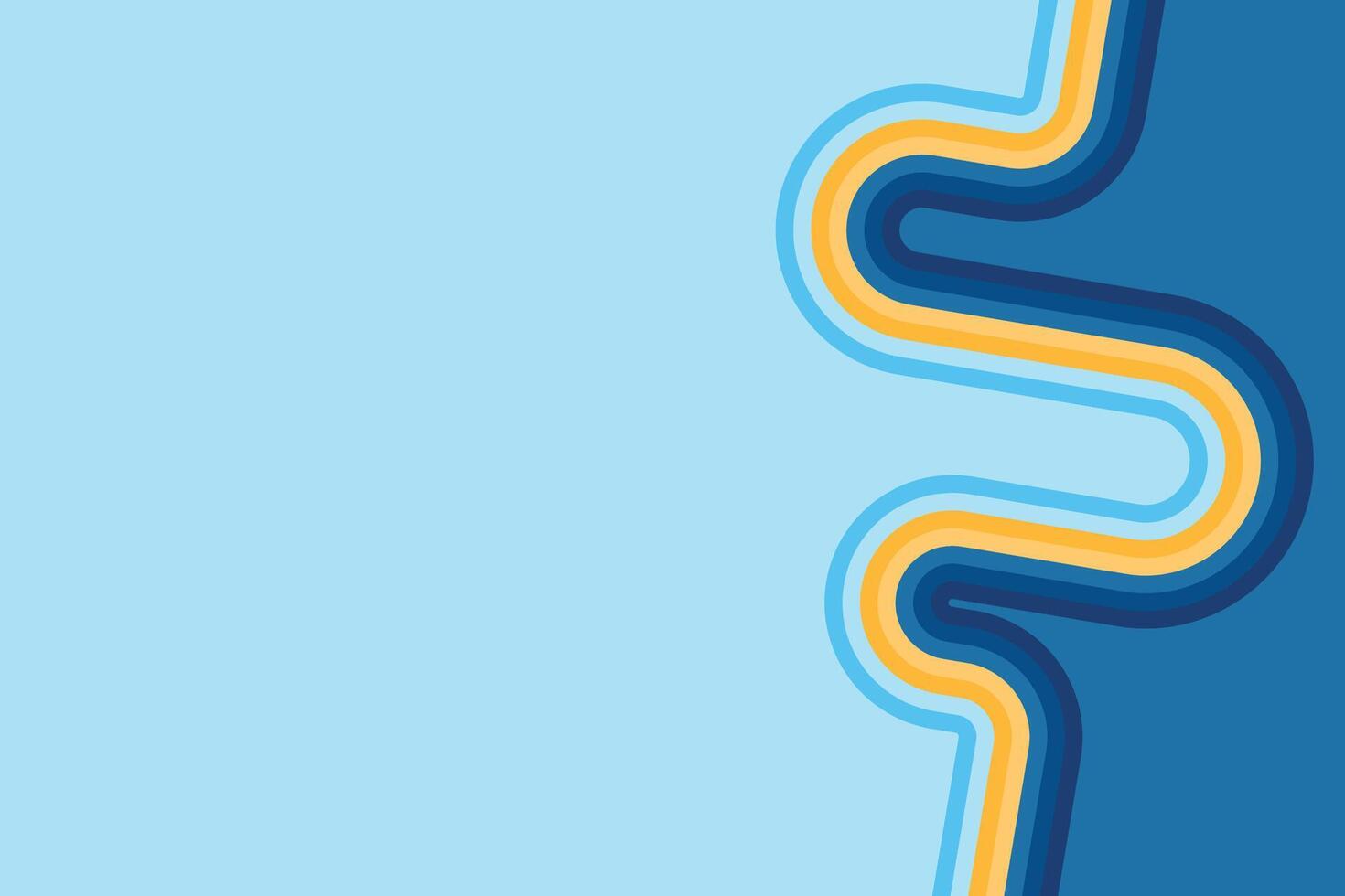 Abstract blue and geometric semicircle with a striped line on the background of a moving pattern. vector