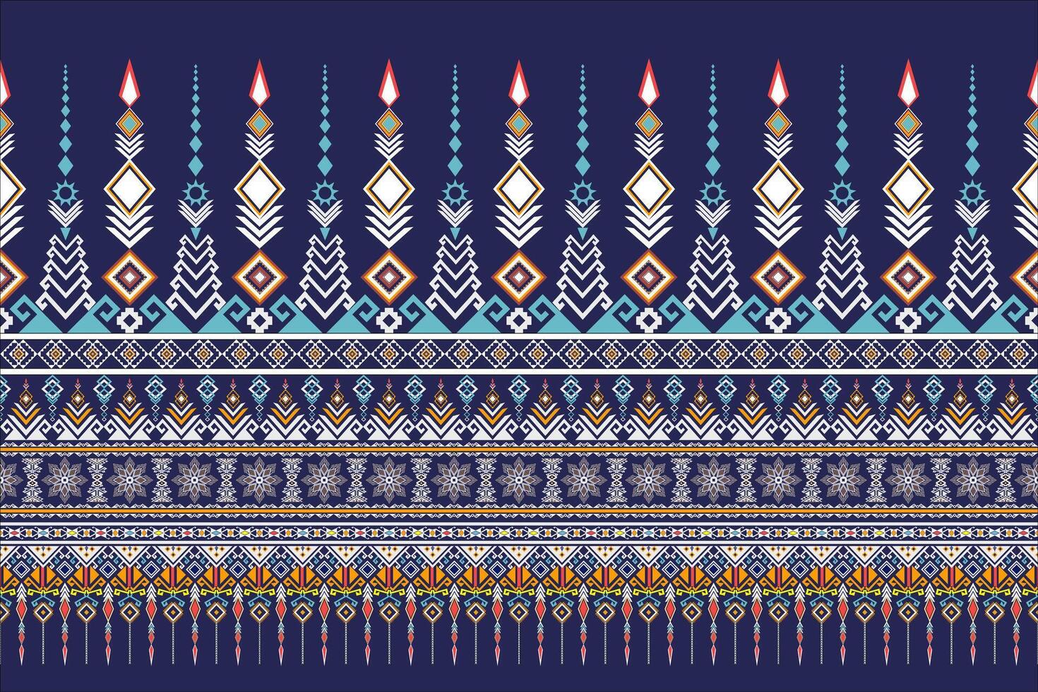 African Ethnic tribal stripes background. Colorful aztec seamless tribal pattern, vector