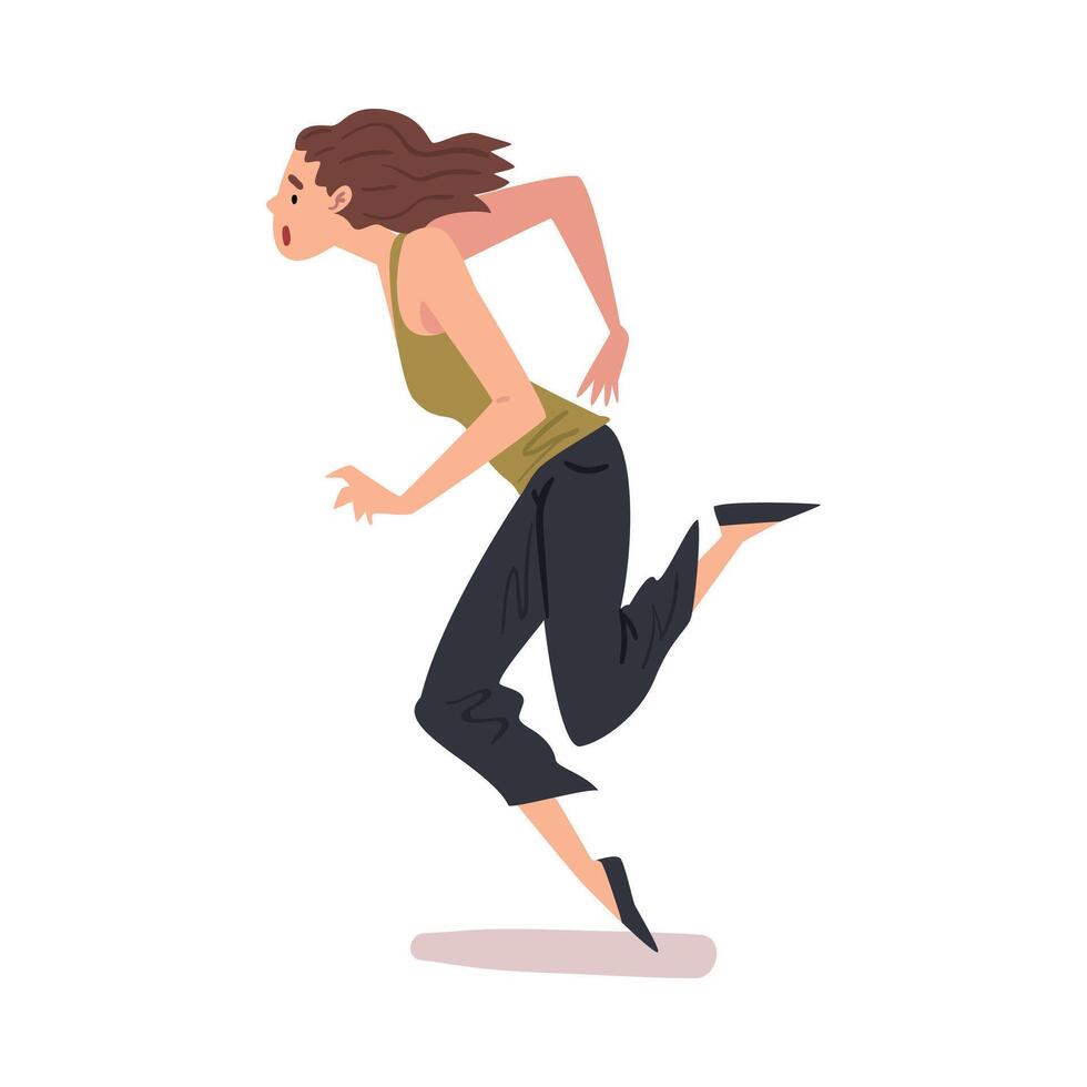 Shocked Young Man Falling Down, Accident, Pain and Injury Cartoon Style Illustration vector