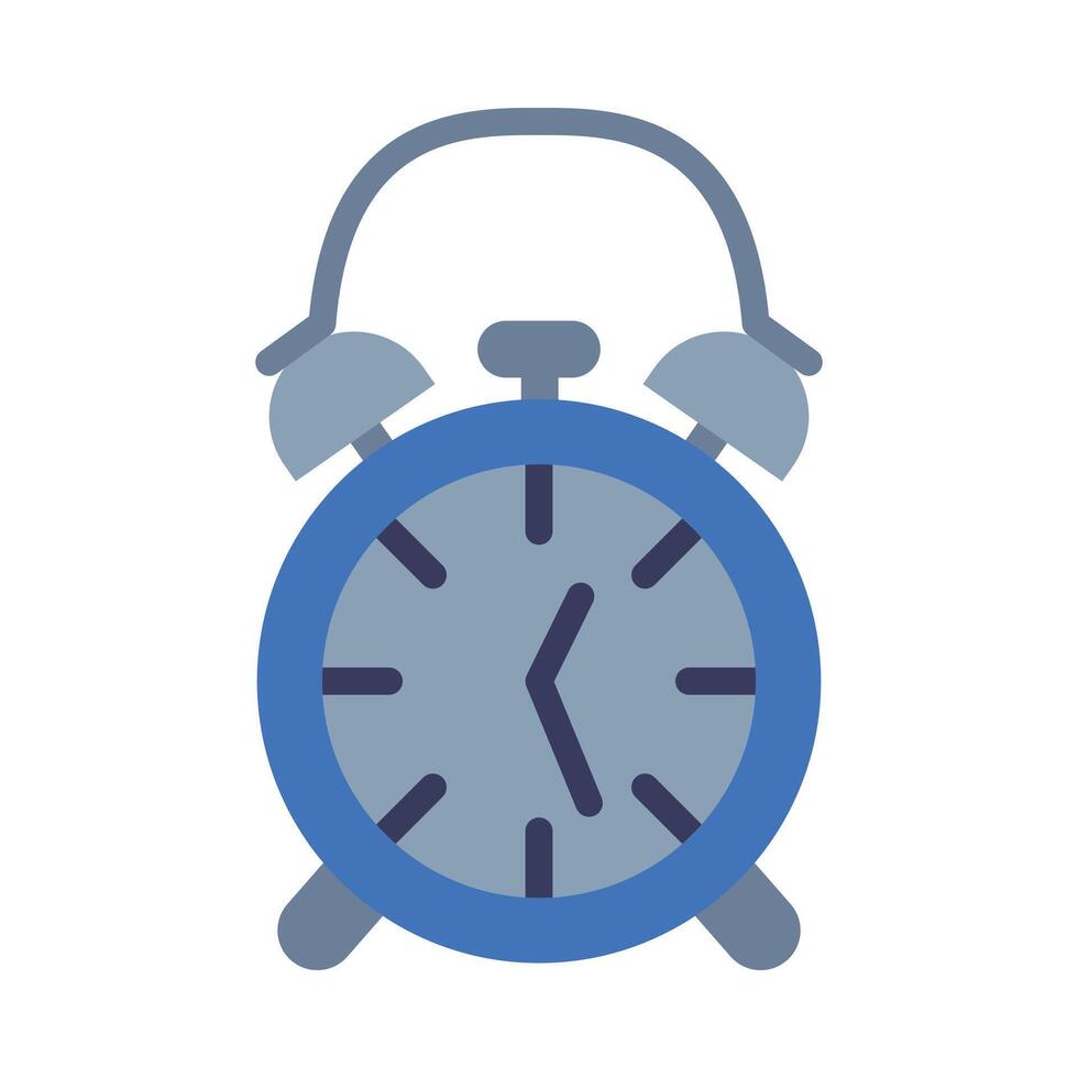 Retro Alarm clock Flat Style Illustration on White Background vector
