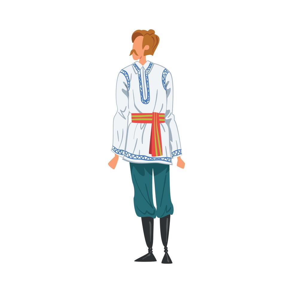 Man in Polland National lothing, Male Representative of Country in Traditional Outfit of Nation Cartoon Style Illustration vector