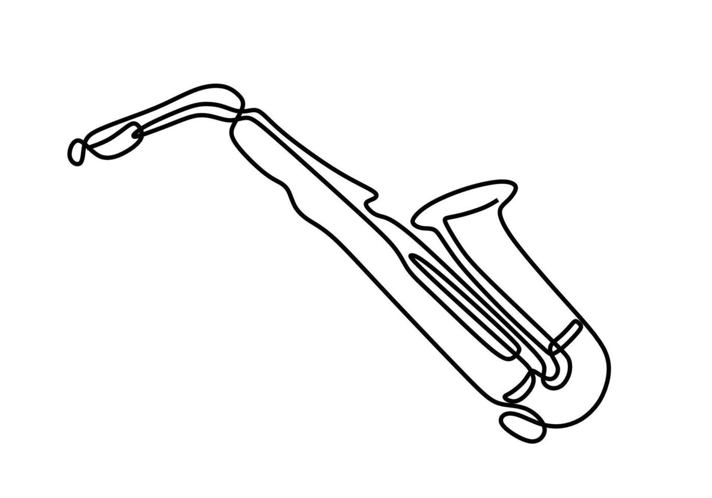 Classical Saxophone Line vector