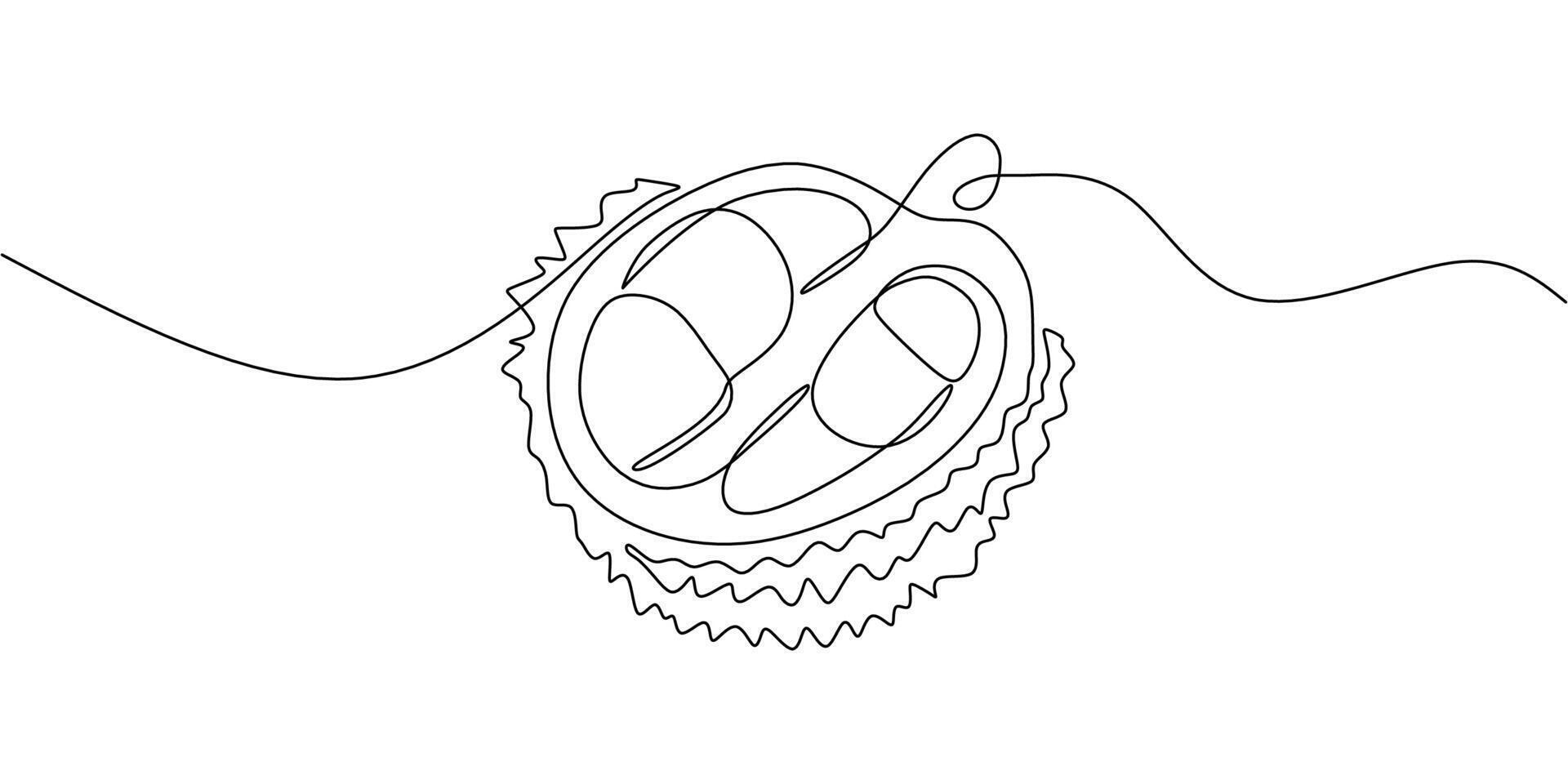 Durian One Line Art vector