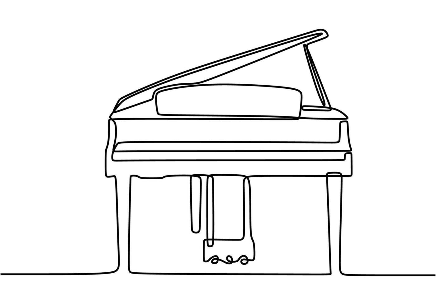 Classical Piano Single Line vector