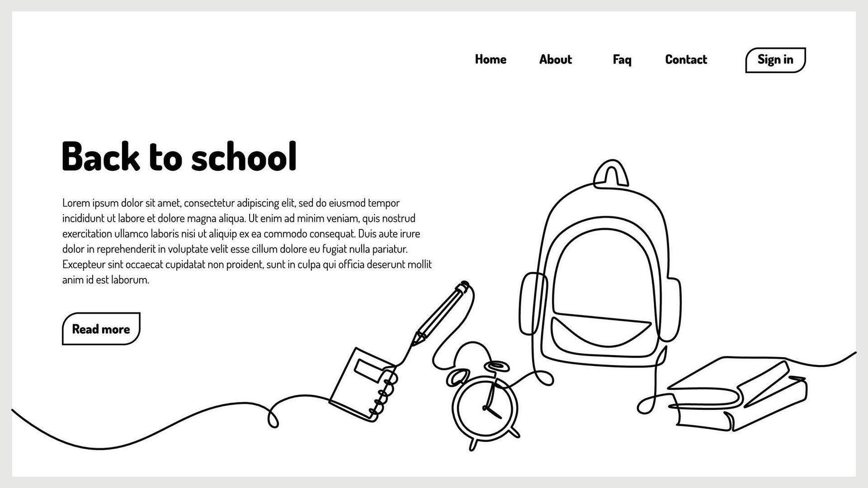 Continuous One Line Learning Tools vector