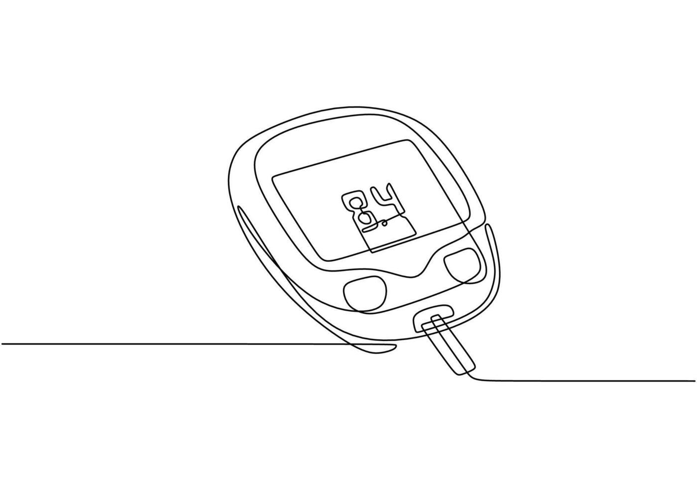 Glucometer One Line Drawing vector