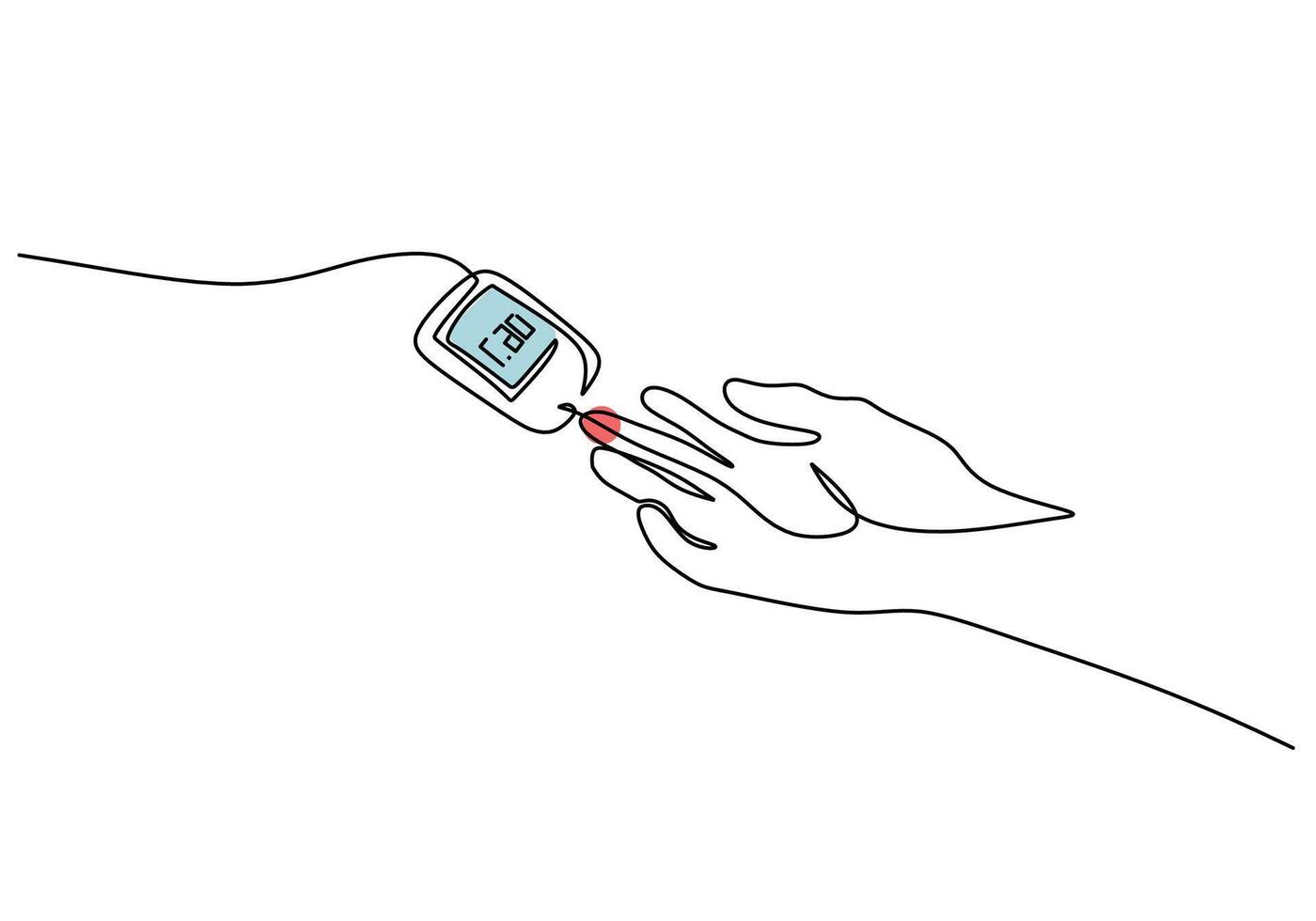 Blood Test Continuous One Line vector