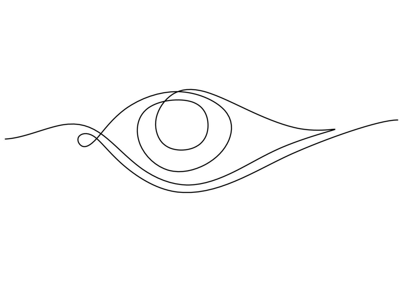 Continuous Line Drawing Eye vector