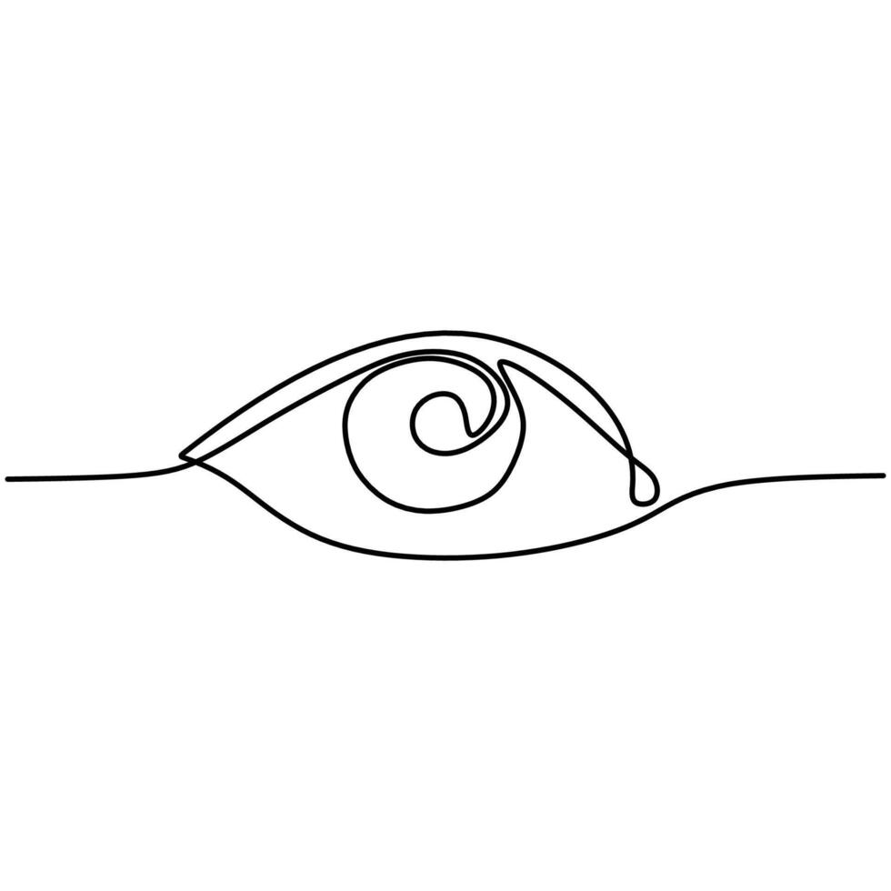 Eye One Line Drawing vector