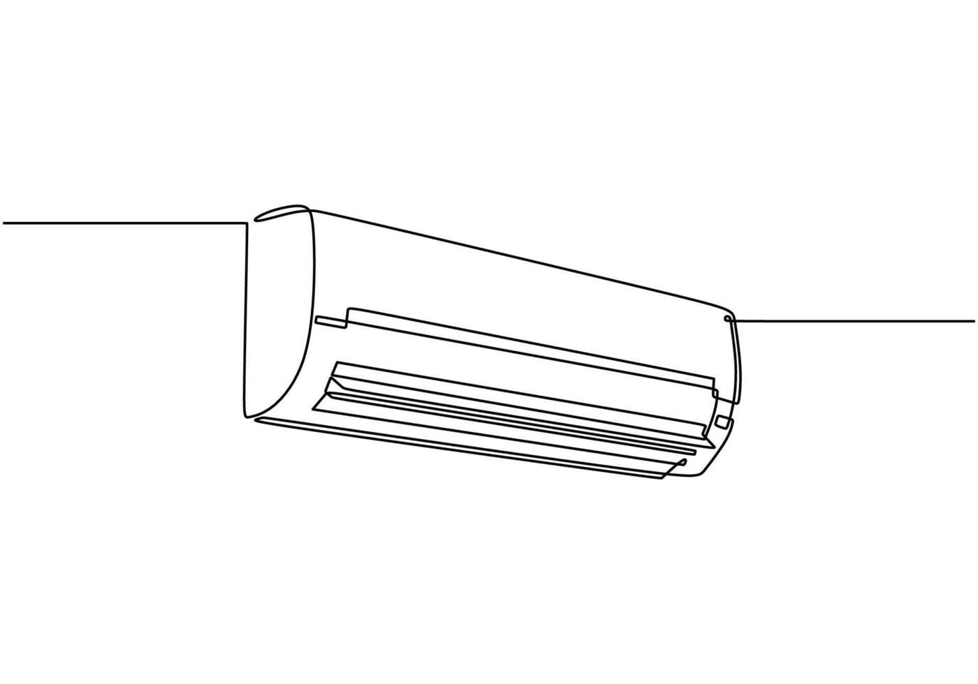 Continuous Line Air Conditioner vector