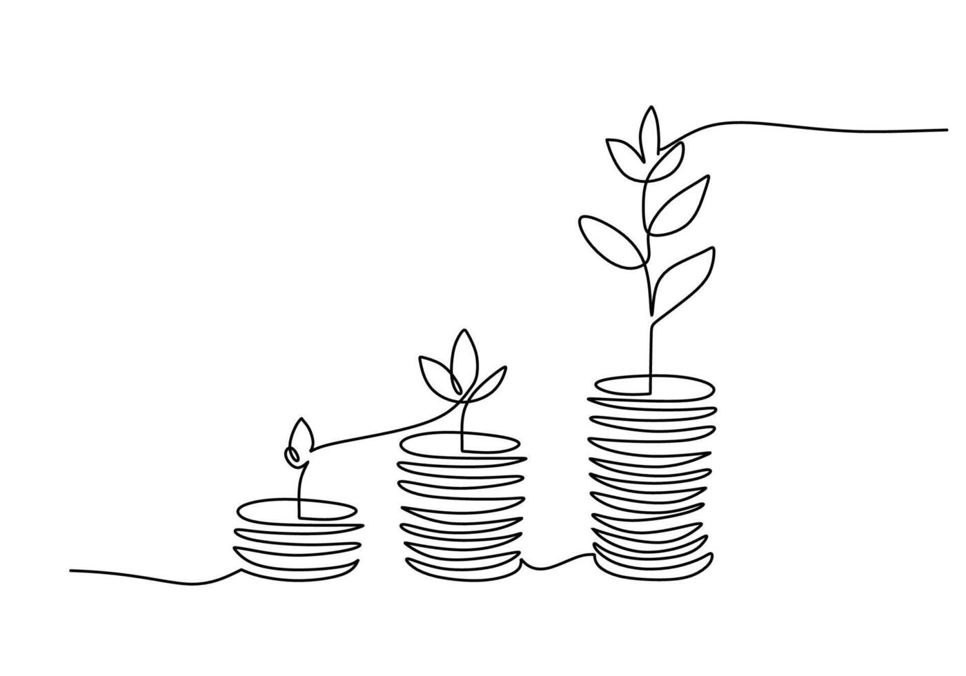Money Finance Investment Line vector