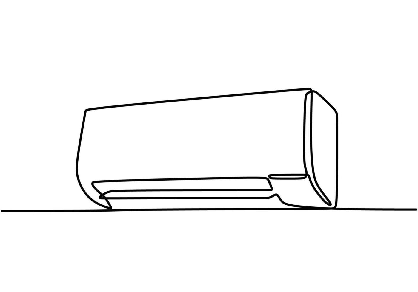 One Line Drawing AC Unit vector