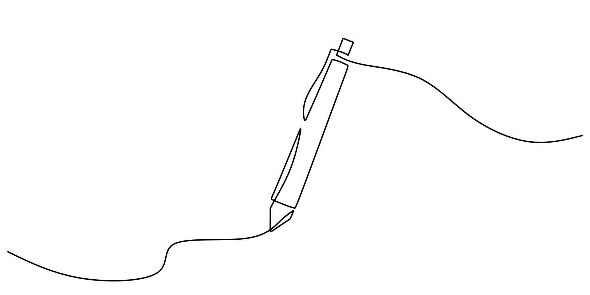 One Line Pencil Writing vector