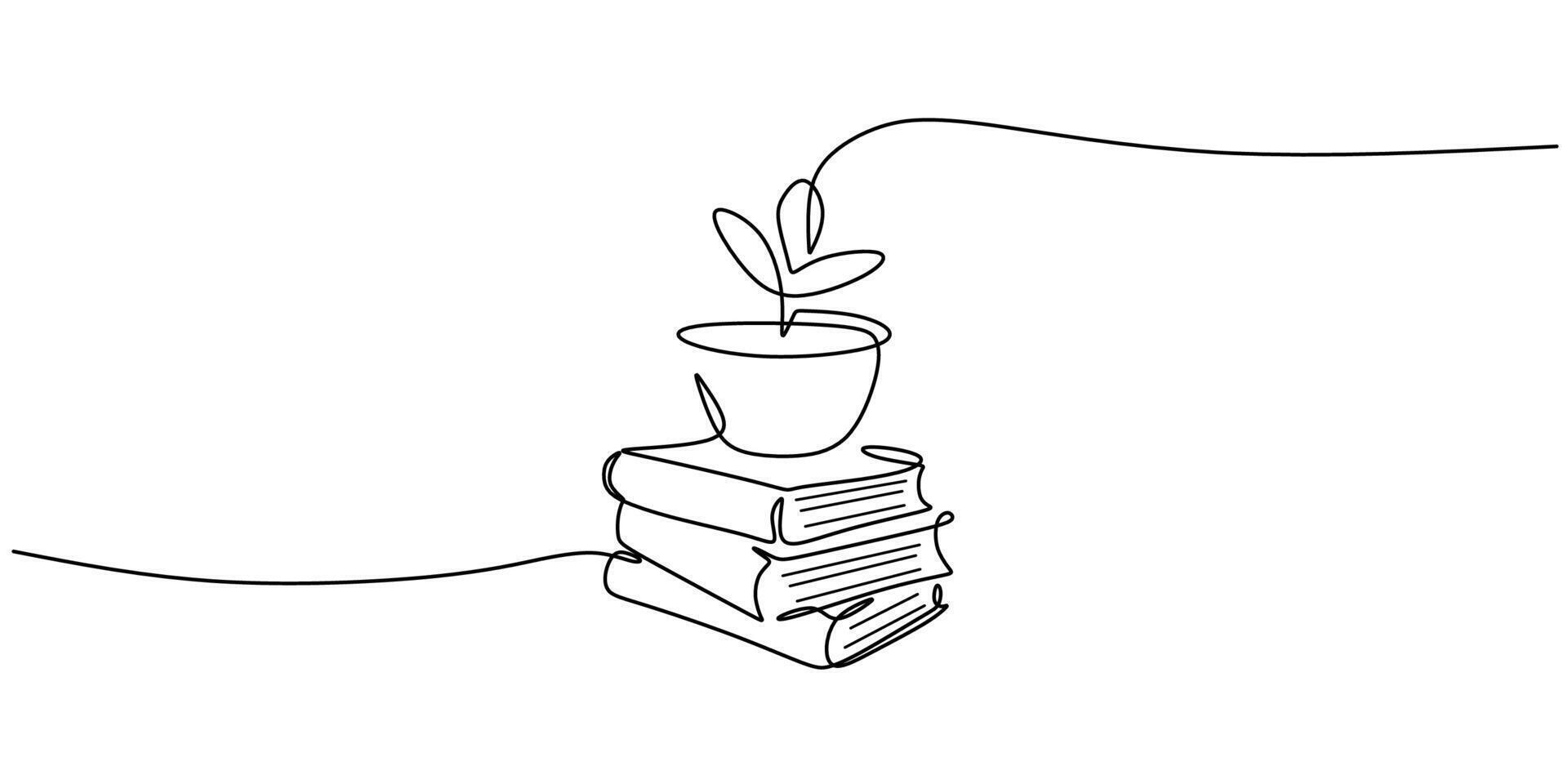 One Line Drawing Alarm Clock vector
