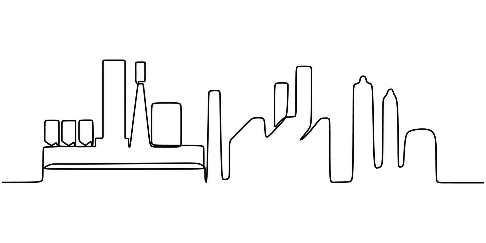 Modern Minimalist Industrial Plant vector