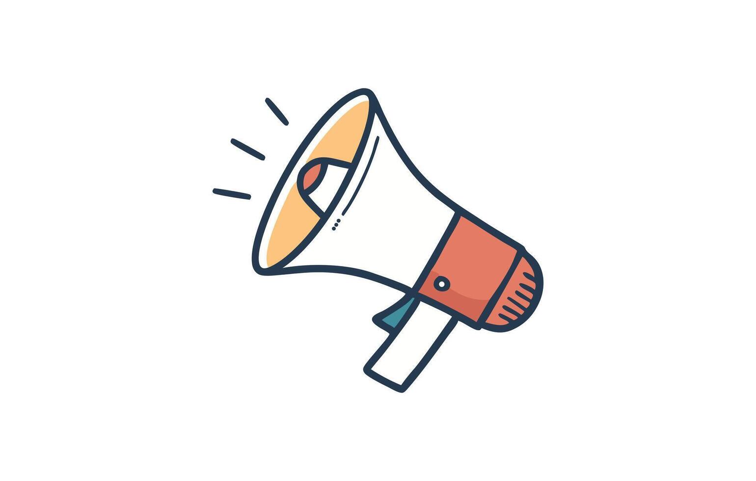 Loudspeaker Communication Icon Flat Cartoon for Promotion Announcement vector