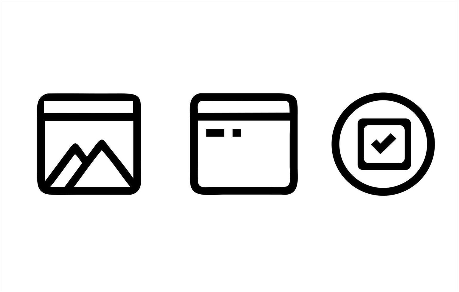 Simple Icon Set Graphic Design Elements for Web and Mobile vector