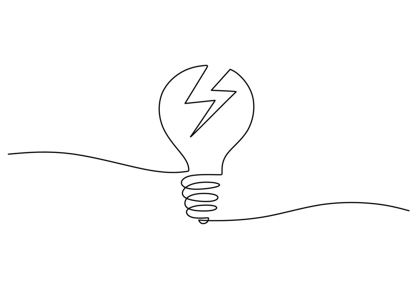 Lightning Bolt Light Bulb vector