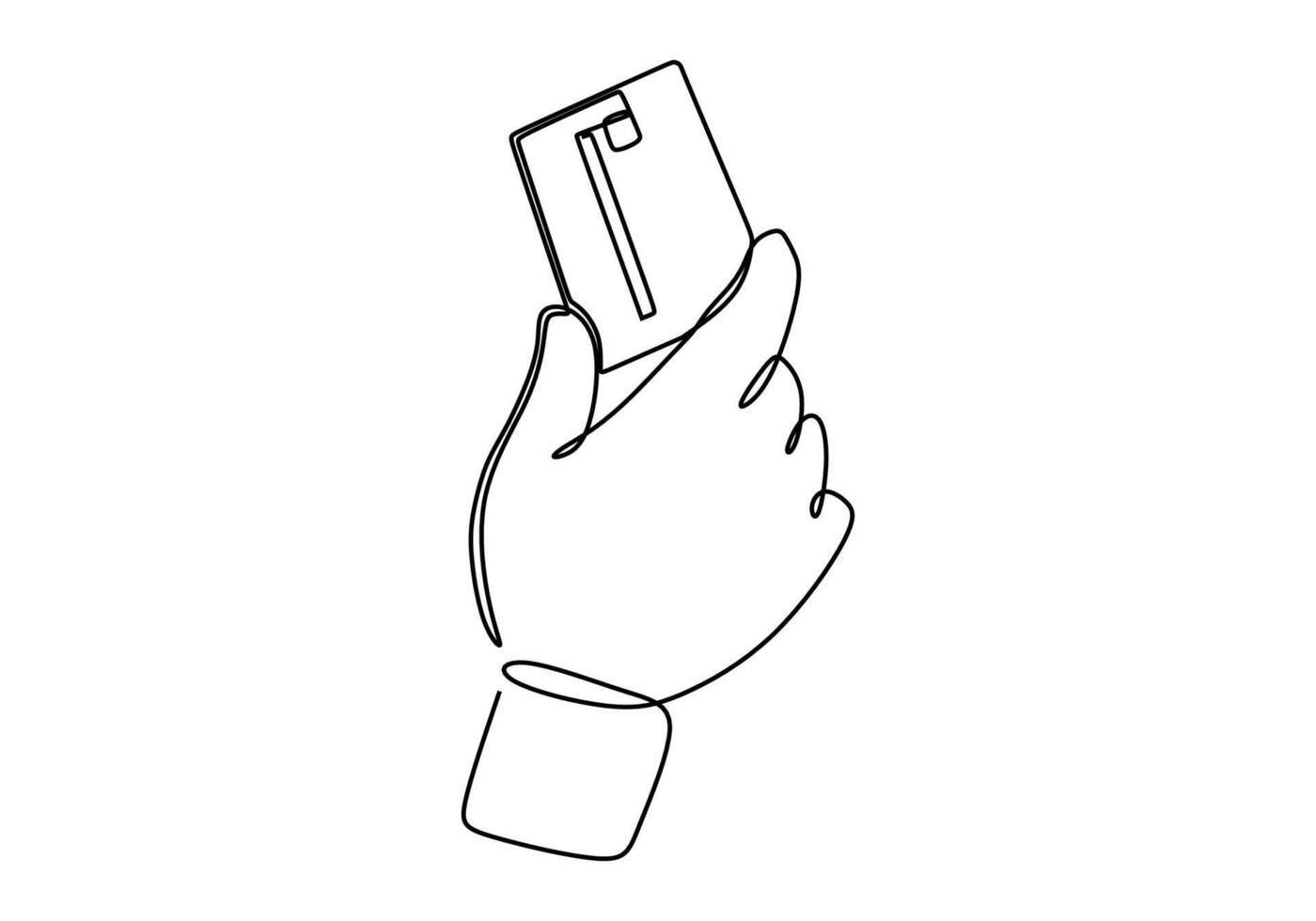 Credit Card Single Line Art vector