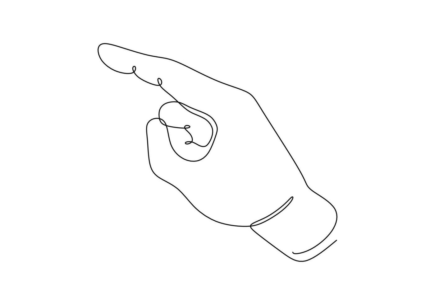 Hand Pointing Index Finger vector