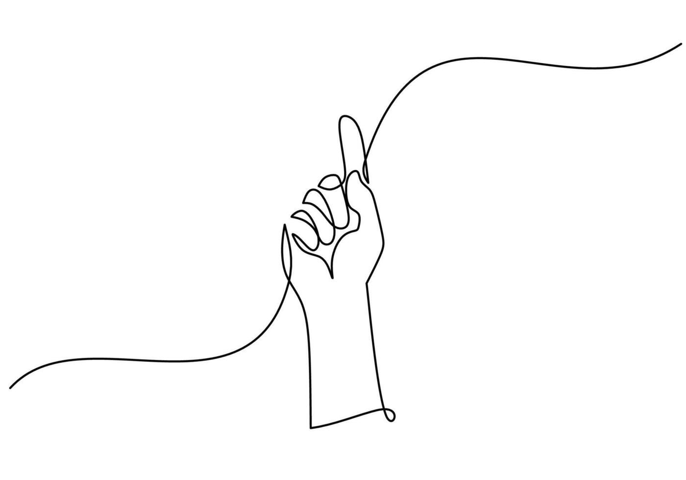Index Finger Pointing Hand vector