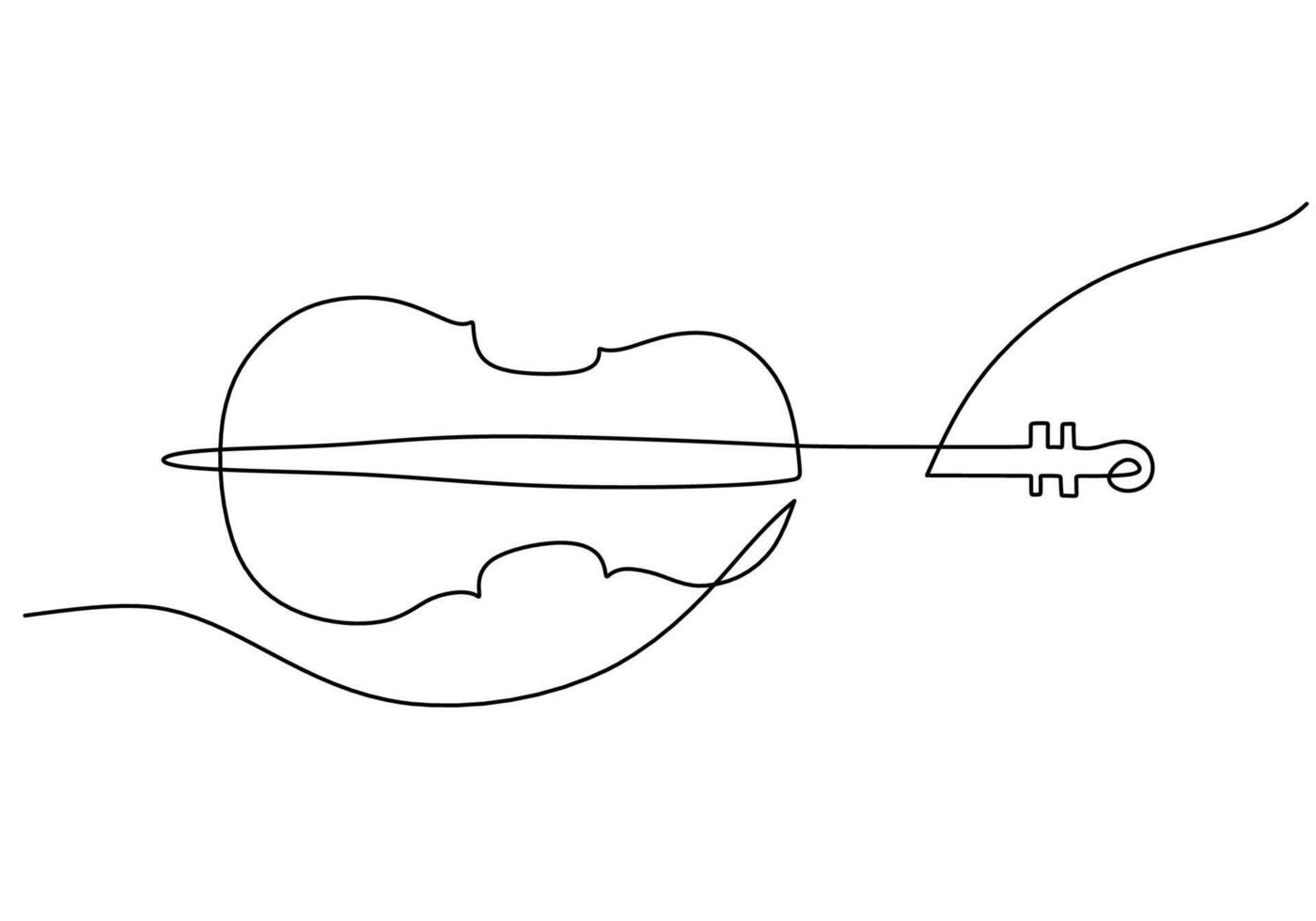 Viola Melody Violin One Line vector