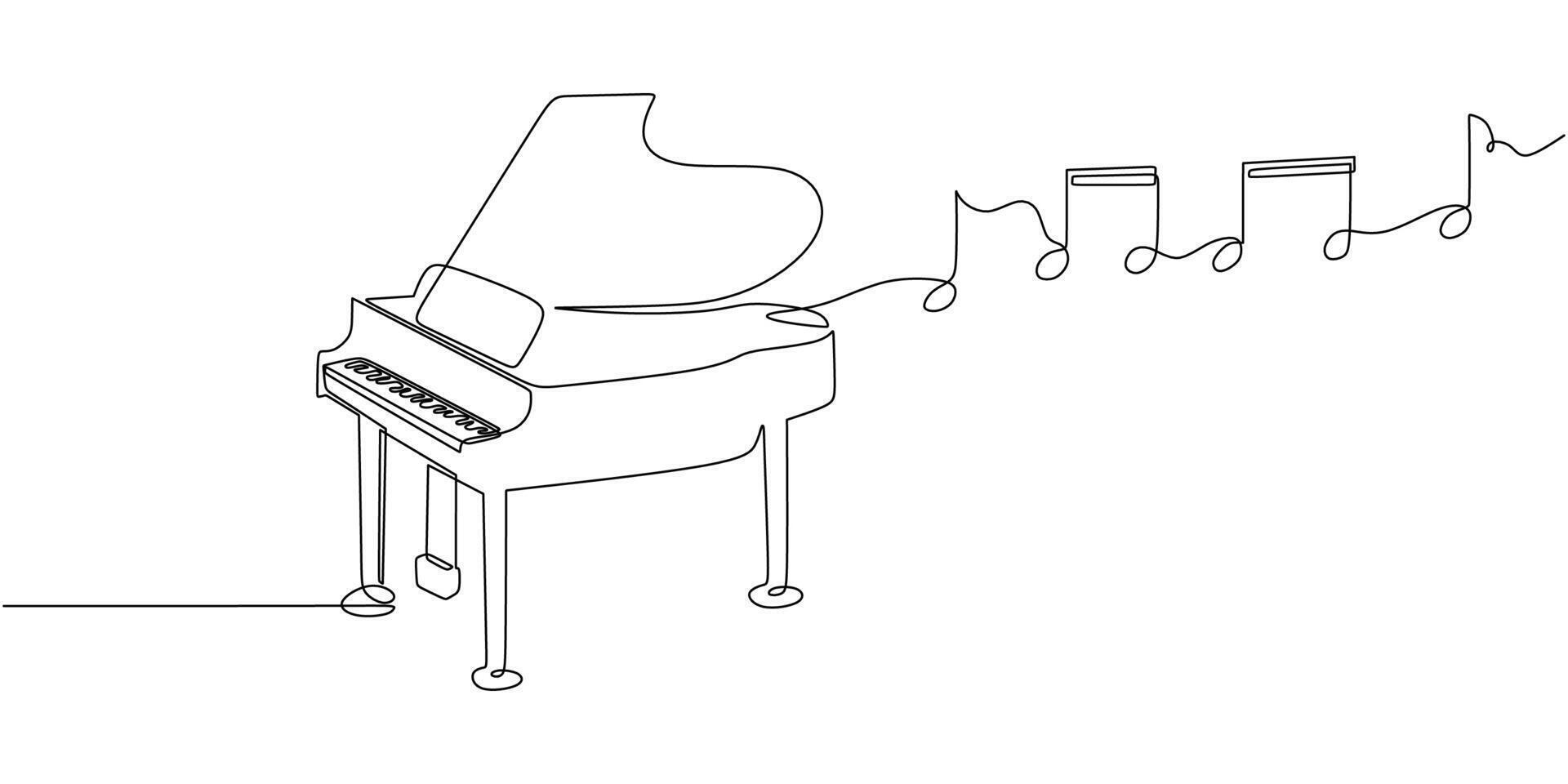 Classic Piano Music Notes vector