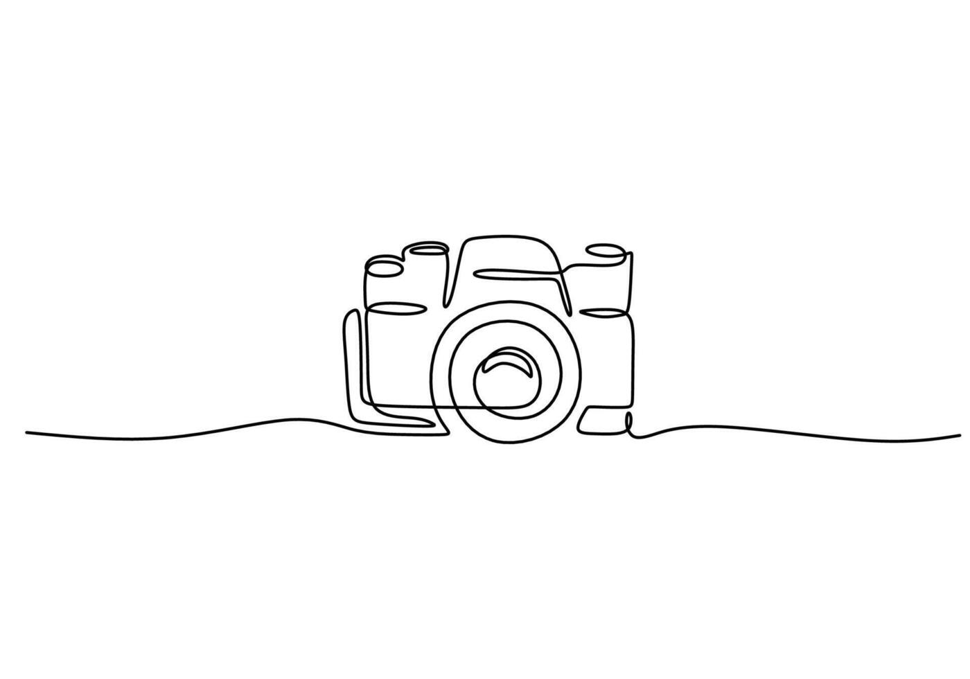 Digital Camera One Line vector