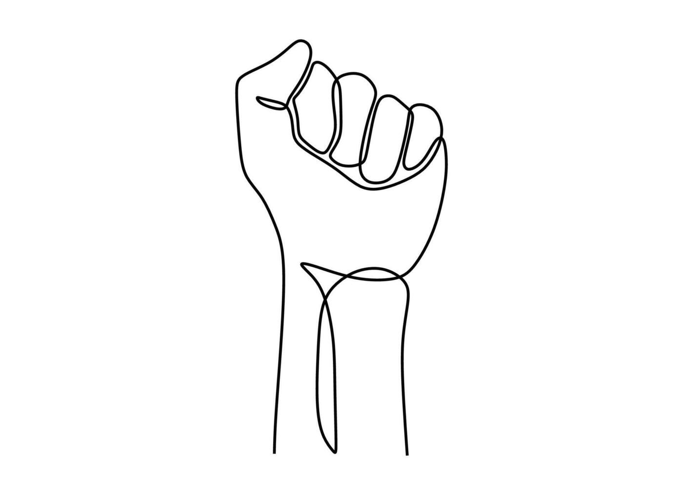 Protest Fist Arm Gesture vector