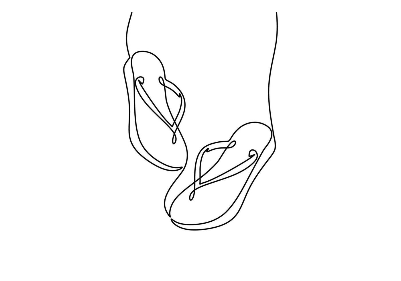 Beach Flip Flops Sandal vector