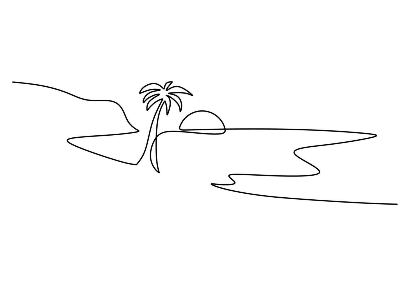 Beach Panorama Continuous vector