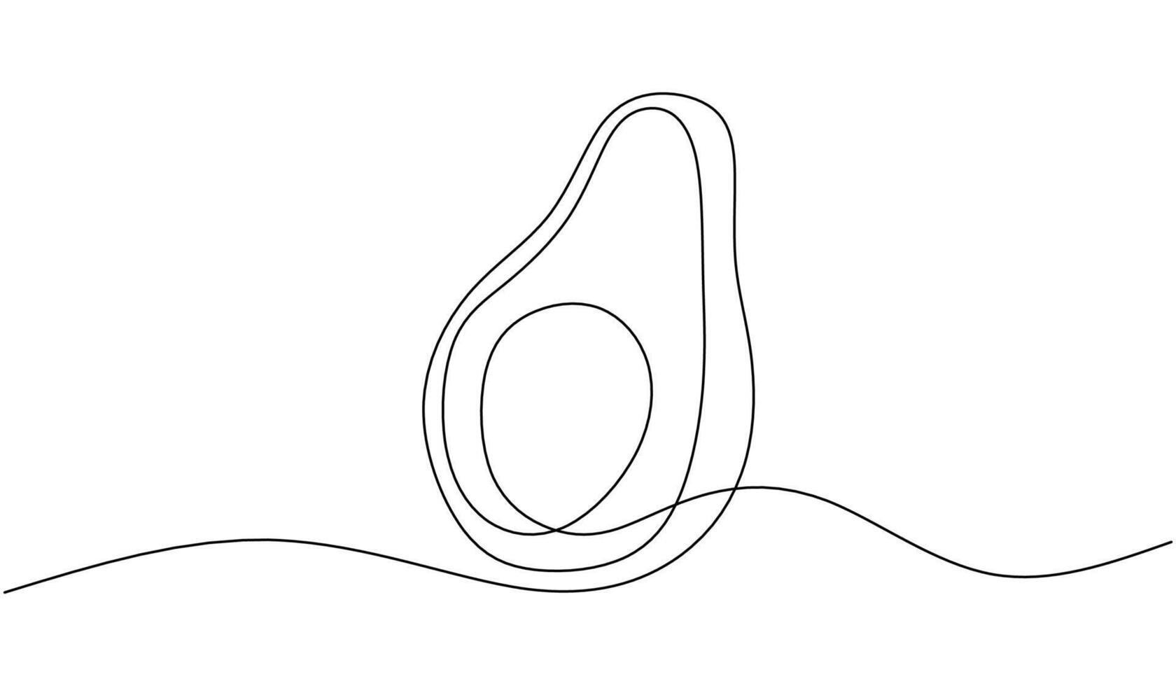 Avocado Fruit Continuous vector
