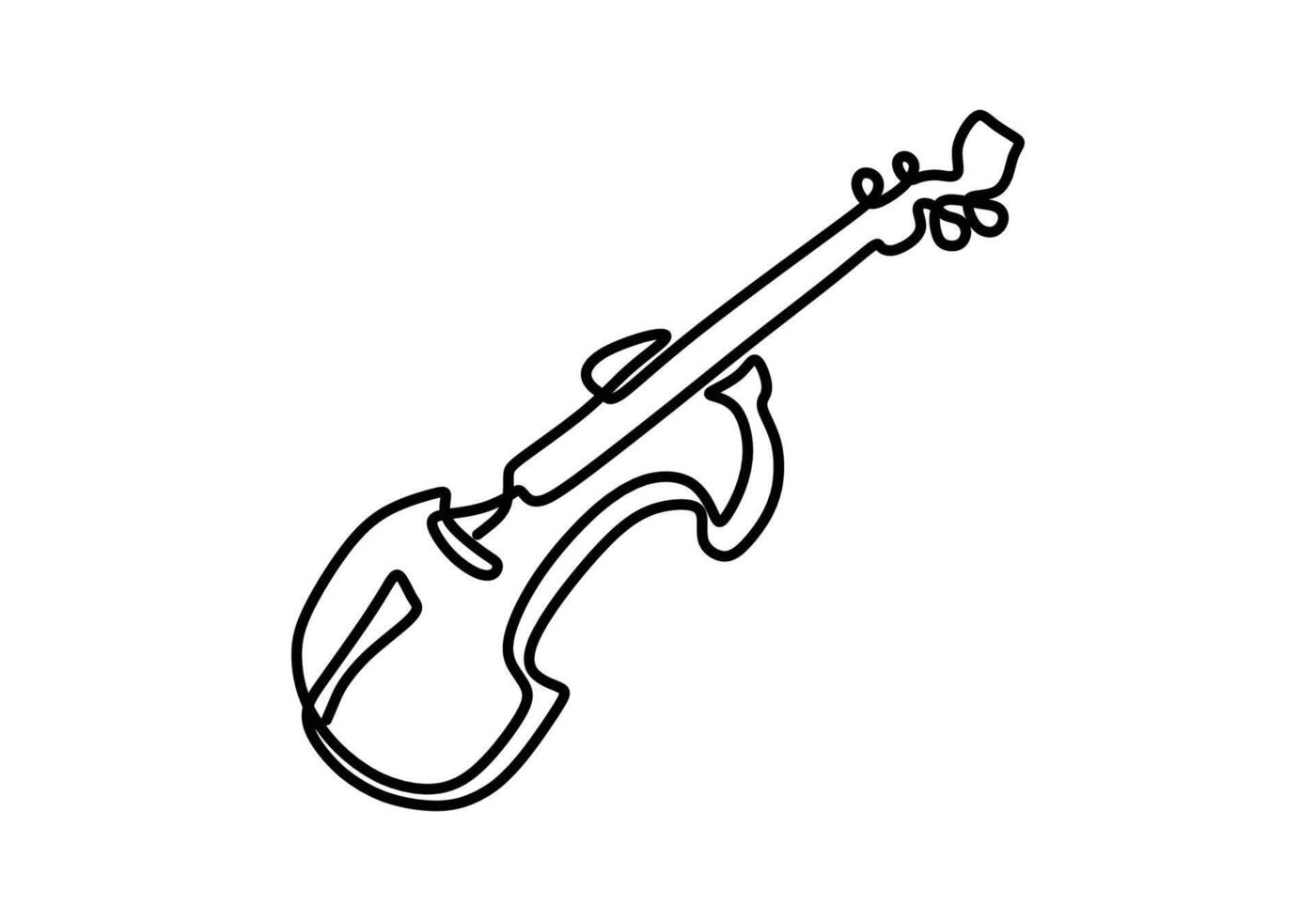 Classical Violin One Line vector