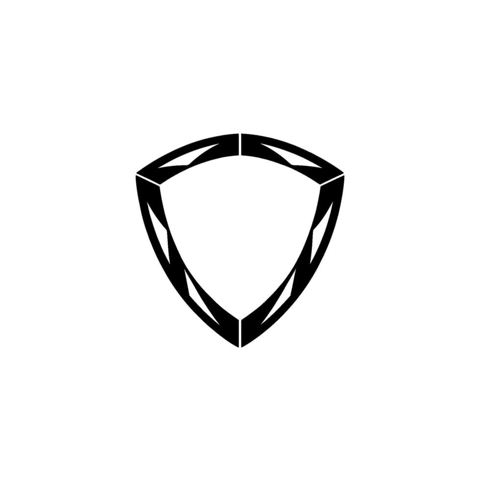 Geometric Shield Bold Black White vector