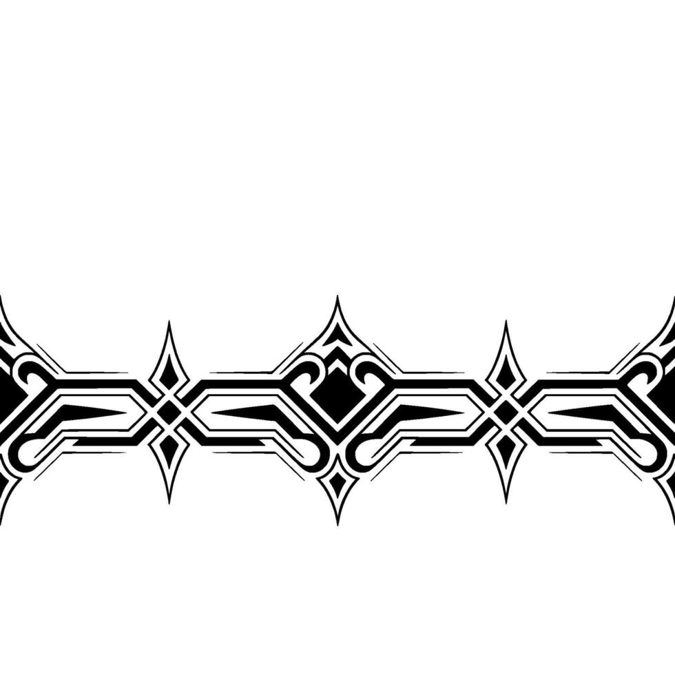 Geometric Border in Black and White, Abstract Element vector