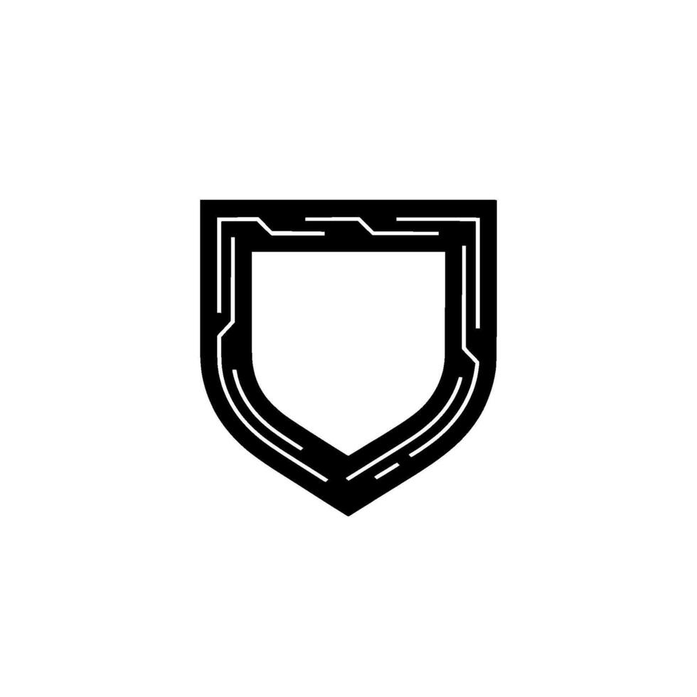 Minimalist Shield Modern Security Concept vector