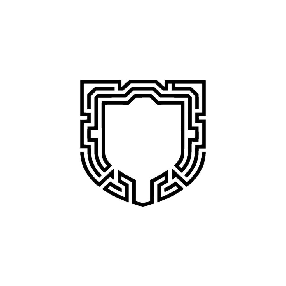 Minimalist Shield Modern Security and Protection Concept vector